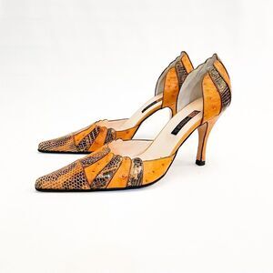 🍋 Giorgio’s of Palm Beach • Authentic Ostrich Leather D’orsay Pumps Size 39.5EU